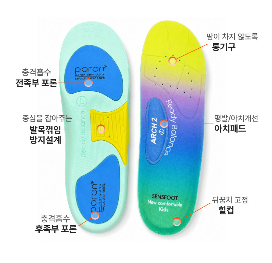 어린이 평발 아치깔창 특징