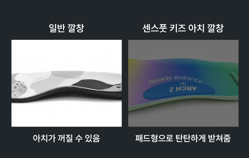 일반깔창과 아치깔창 비교